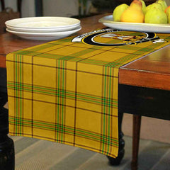 Clan Houston Tartan Crest Table Runner Cotton JR44 Houston Tartan Tartan Table Runner