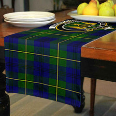 Clan Johnston Tartan Crest Table Runner Cotton PI41 Johnston Tartan Tartan Table Runner