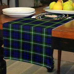 Clan Lamont Tartan Crest Table Runner Cotton XP33 Lamont Tartan Tartan Table Runner