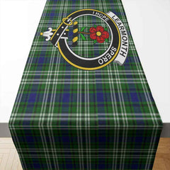 Clan Learmonth Tartan Crest Table Runner Cotton RU23 Learmonth Tartan Tartan Table Runner