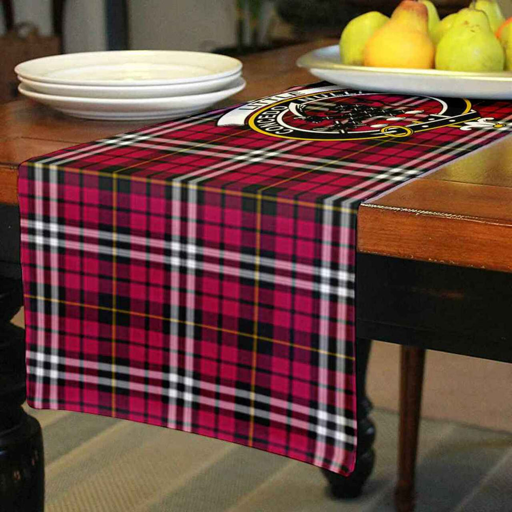 Clan Little Tartan Crest Table Runner Cotton IH65 Little Tartan Tartan Table Runner