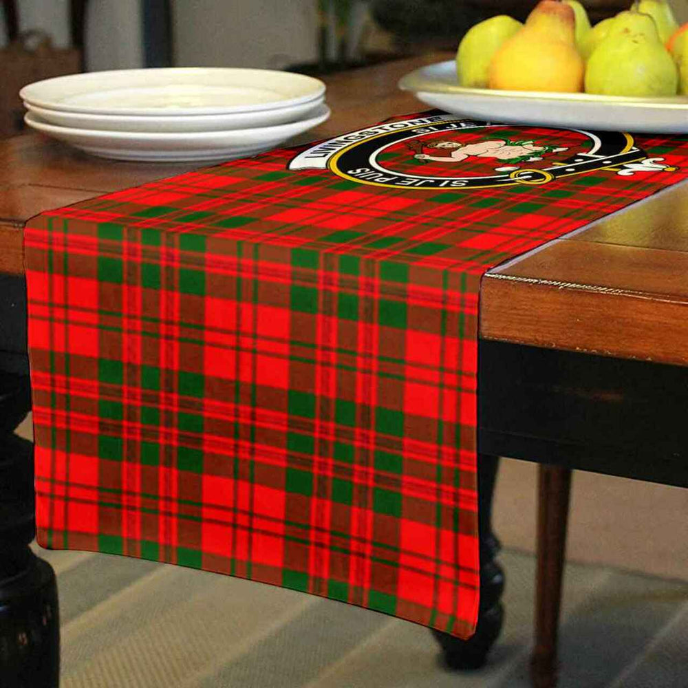 Clan Livingstone Tartan Crest Table Runner Cotton VA19 Livingstone Tartan Tartan Table Runner