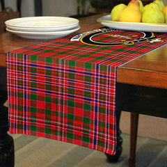 Clan MacAlister Tartan Crest Table Runner Cotton ID90 MacAlister Tartan Tartan Table Runner