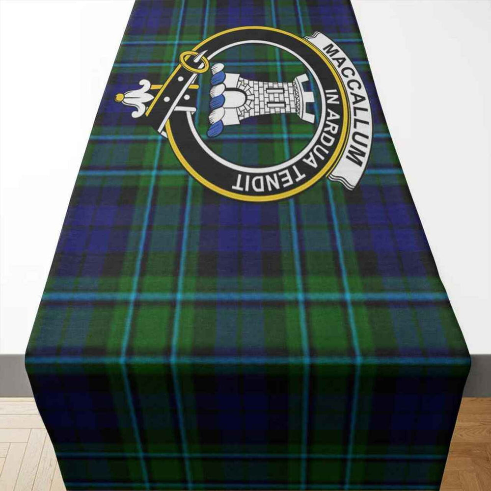 Clan MacCallum Tartan Crest Table Runner Cotton XK36 MacCallum Tartan Tartan Table Runner