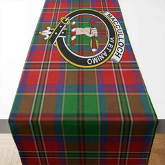 Clan MacCulloch (McCulloch) Tartan Crest Table Runner Cotton BO19 MacCulloch (McCulloch) Tartan Tartan Table Runner
