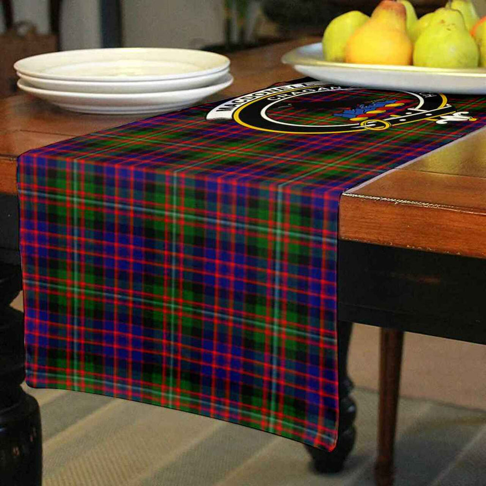 Clan MacDonell of Glengarry Tartan Crest Table Runner Cotton YQ40 MacDonell of Glengarry Tartan Tartan Table Runner