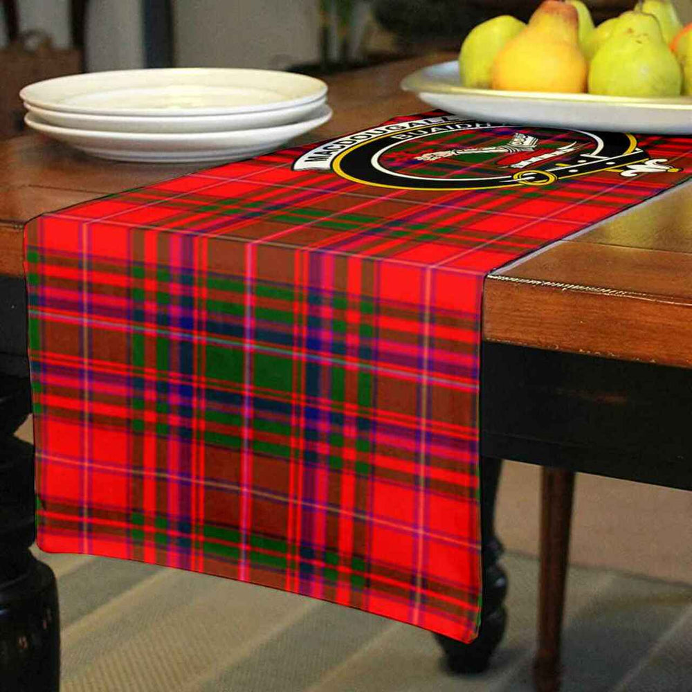 Clan MacDougall Tartan Crest Table Runner Cotton ZE14 MacDougall Tartan Tartan Table Runner
