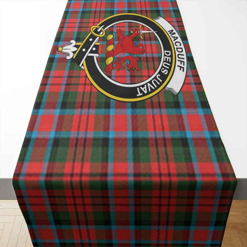 Clan MacDuff Tartan Crest Table Runner Cotton BG21 MacDuff Tartan Tartan Table Runner