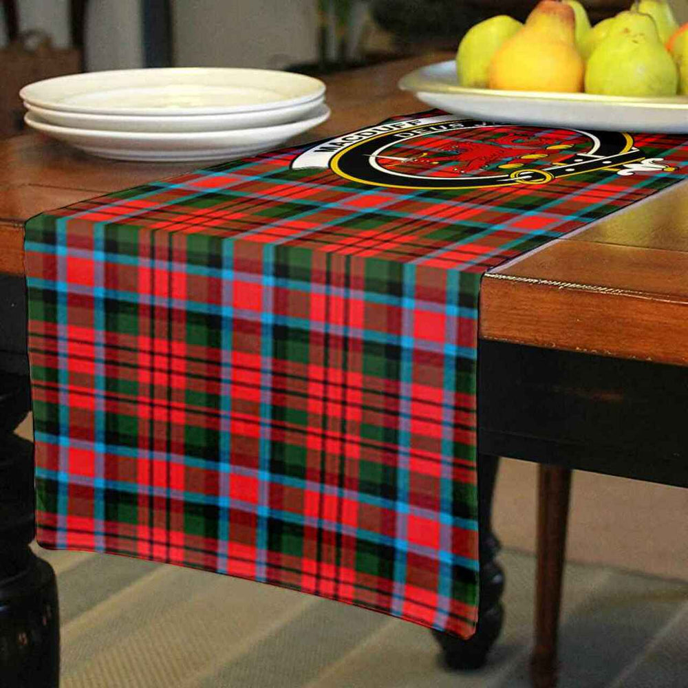 Clan MacDuff Tartan Crest Table Runner Cotton BG21 MacDuff Tartan Tartan Table Runner