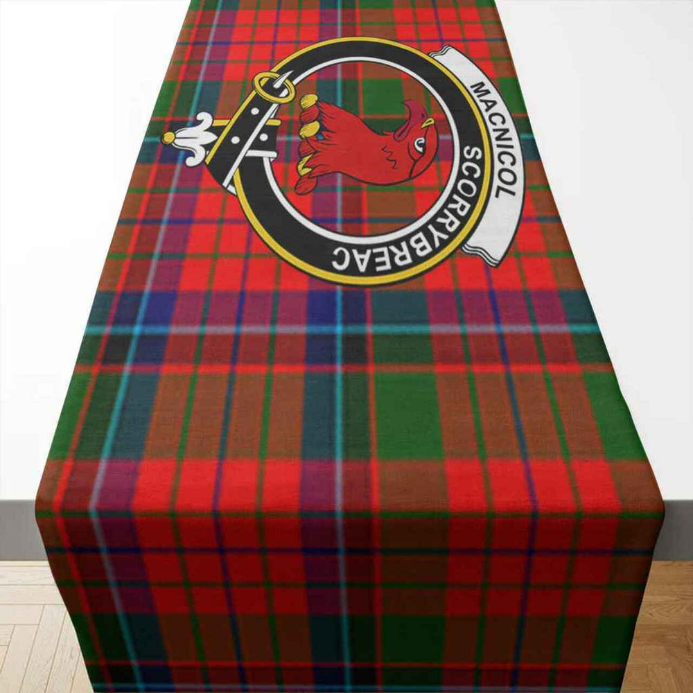 Clan Clan MacNicol (of Scorrybreac) Tartan Crest Table Runner Cotton ER34 MacNicol (of Scorrybreac) Tartan Tartan Table Runner