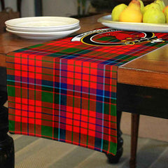 Clan Clan MacNicol (of Scorrybreac) Tartan Crest Table Runner Cotton ER34 MacNicol (of Scorrybreac) Tartan Tartan Table Runner