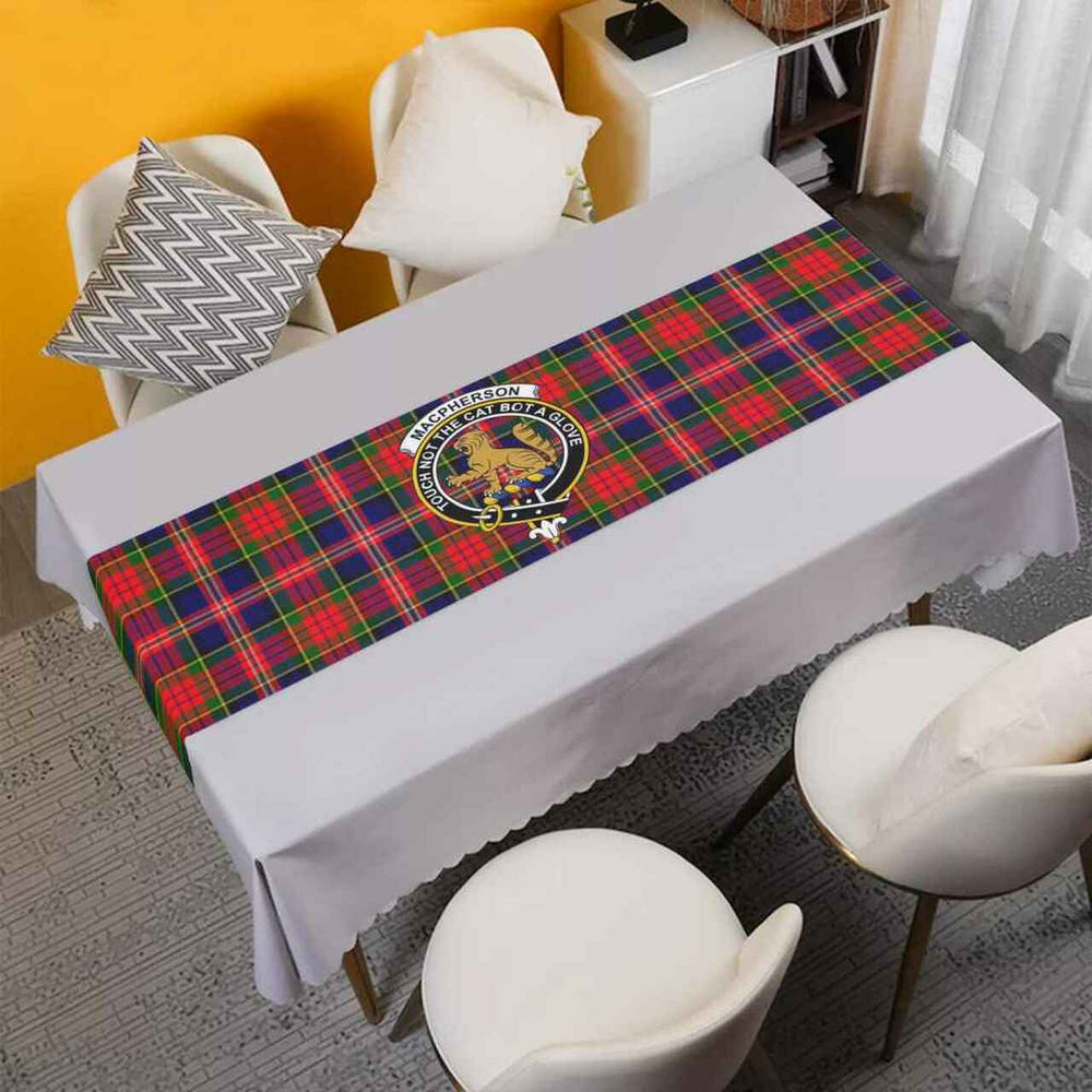 Clan Clan MacPherson Tartan Crest Table Runner Cotton IS54 MacPherson Tartan Tartan Table Runner