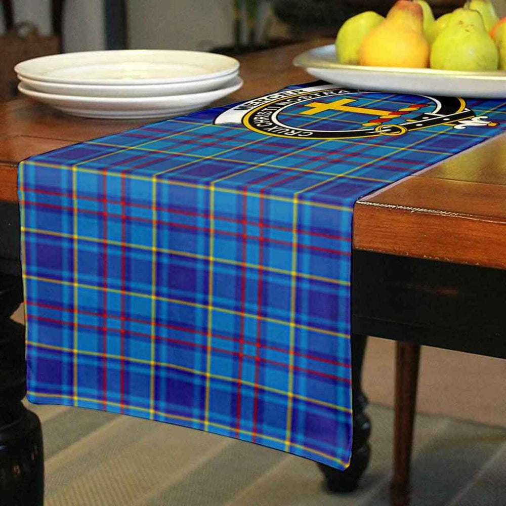 Clan Clan Mercer Tartan Crest Table Runner Cotton WV28 Mercer Tartan Tartan Table Runner