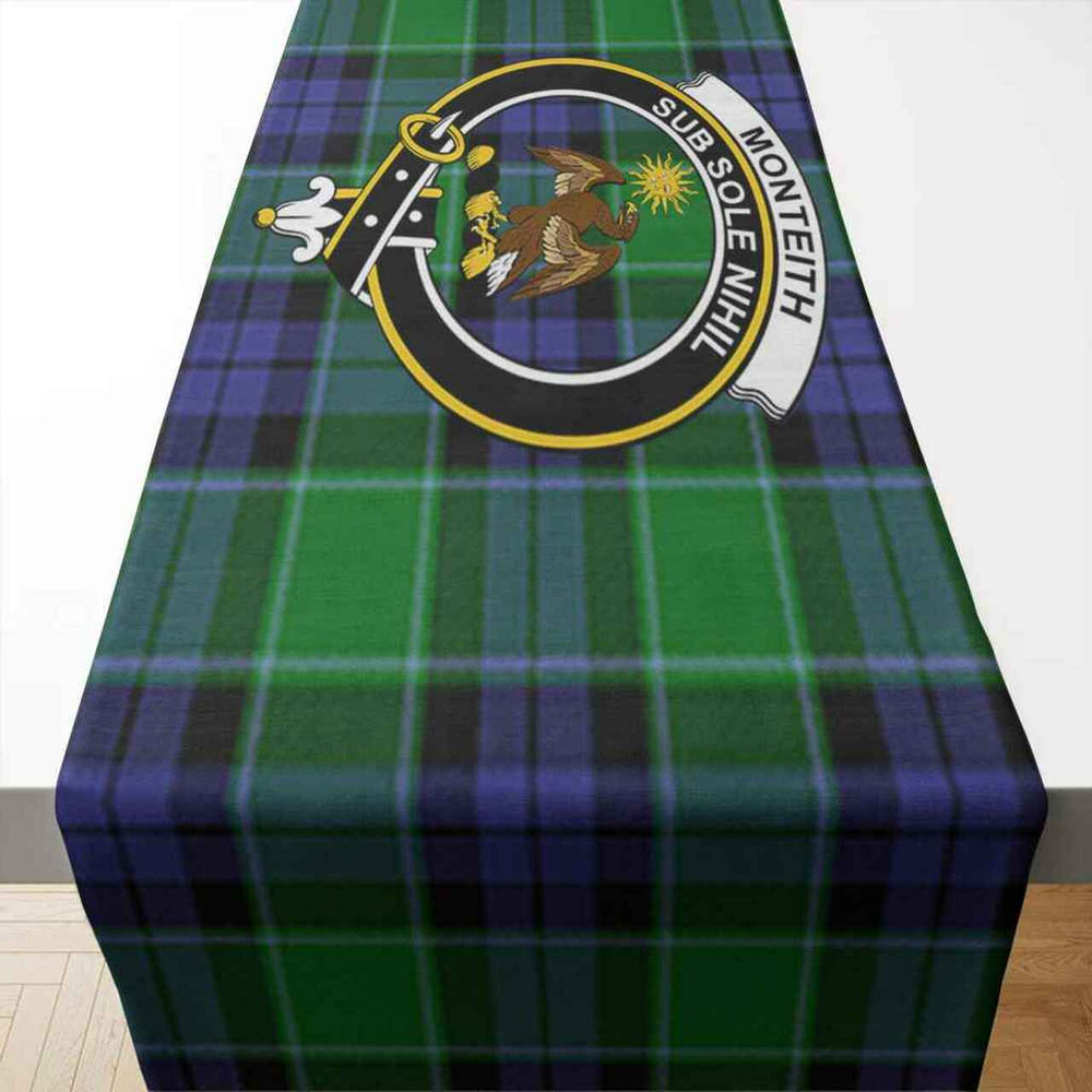 Clan Clan Monteith Tartan Crest Table Runner Cotton TU79 Monteith Tartan Tartan Table Runner