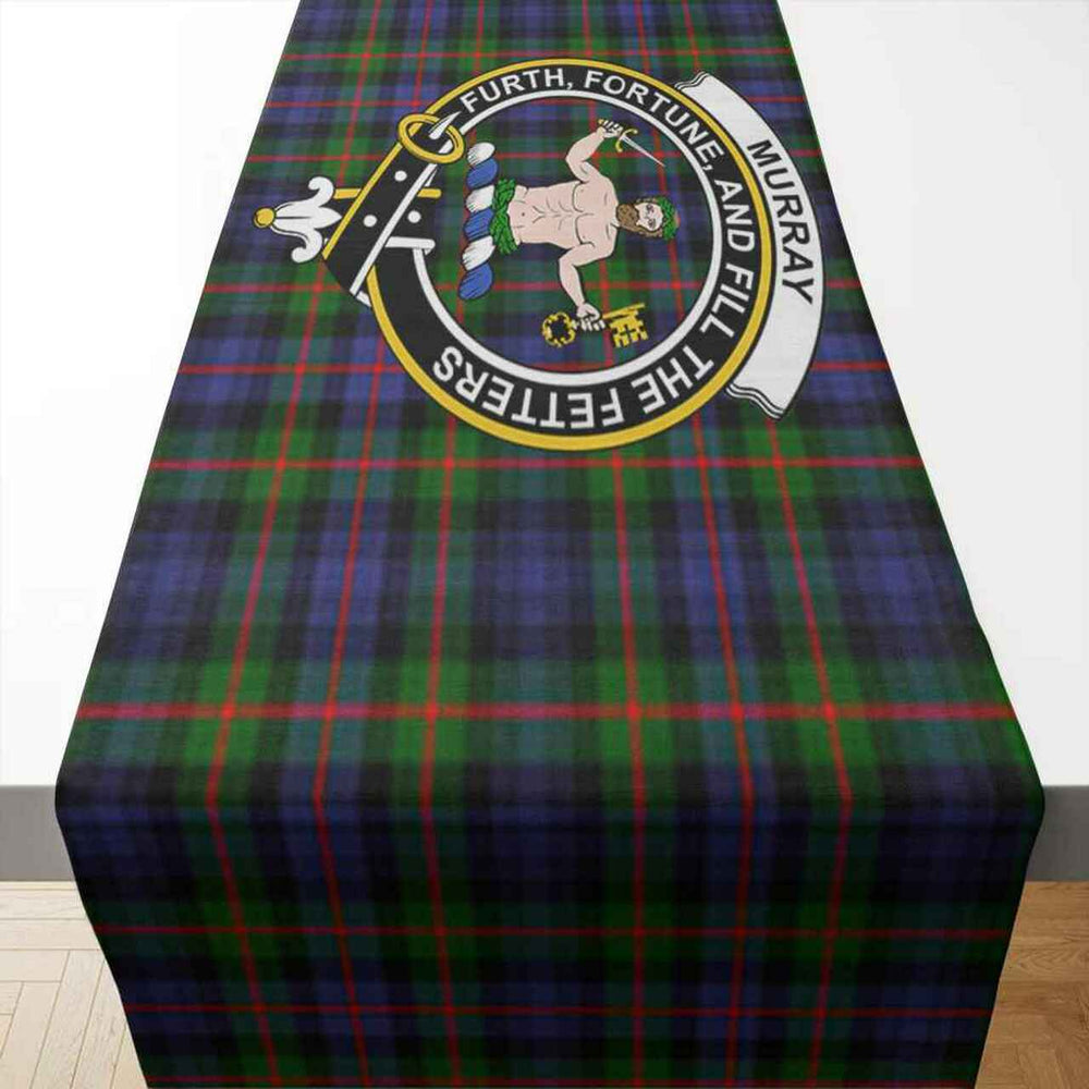 Clan Clan Murray (of Atholl) Tartan Crest Table Runner Cotton SV45 Murray (of Atholl) Tartan Tartan Table Runner