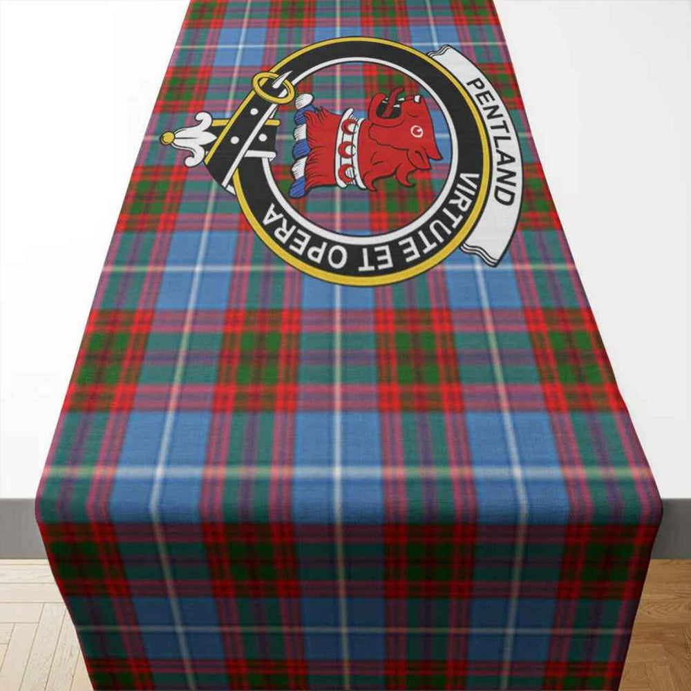 Clan Clan Pentland Tartan Crest Table Runner Cotton YH72 Pentland Tartan Tartan Table Runner