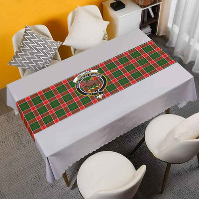 Clan Pollock Tartan Crest Table Runner Cotton