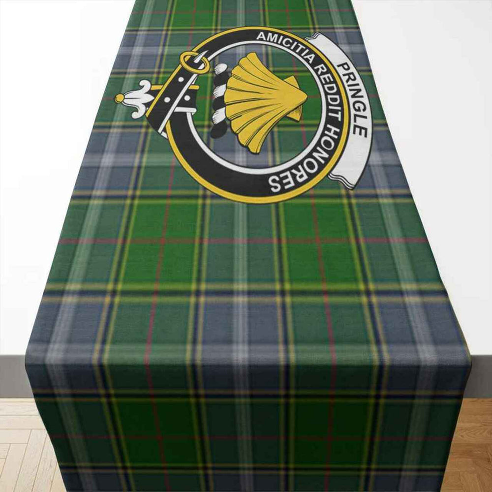 Clan Pringle Tartan Crest Table Runner Cotton QZ34 Pringle Tartan Tartan Table Runner