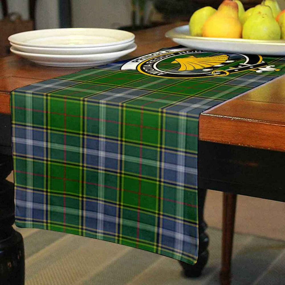 Clan Pringle Tartan Crest Table Runner Cotton QZ34 Pringle Tartan Tartan Table Runner