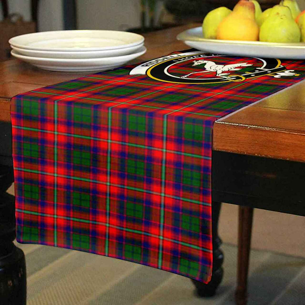 Clan Riddell Tartan Crest Table Runner Cotton ET32 Riddell Tartan Tartan Table Runner