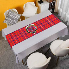 Clan Rose Tartan Crest Table Runner Cotton WX23 Rose Tartan Tartan Table Runner