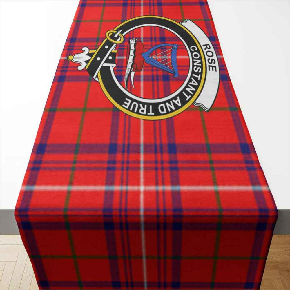 Clan Rose Tartan Crest Table Runner Cotton WX23 Rose Tartan Tartan Table Runner