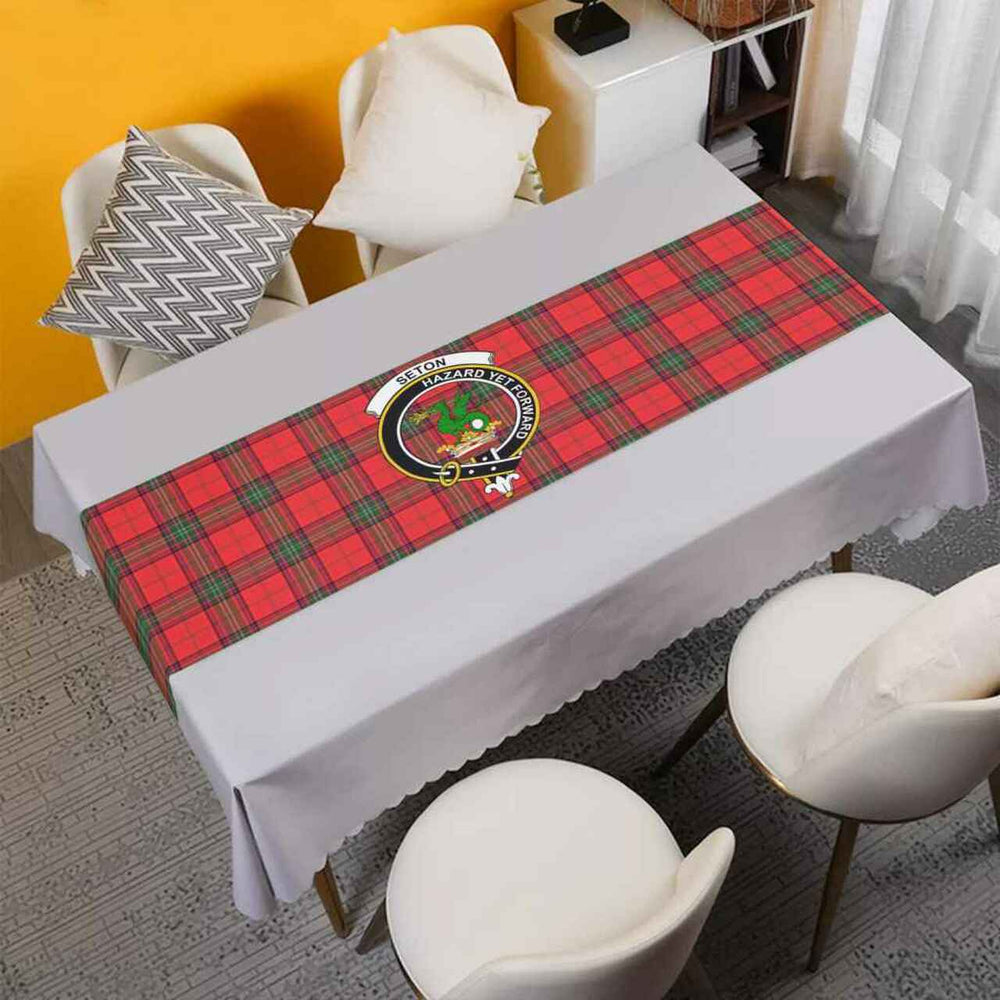 Clan Seton Tartan Crest Table Runner Cotton RK90 Seton Tartan Tartan Table Runner