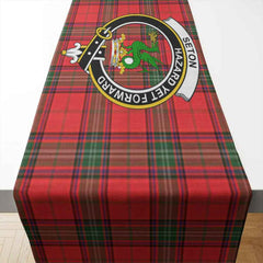 Clan Seton Tartan Crest Table Runner Cotton RK90 Seton Tartan Tartan Table Runner