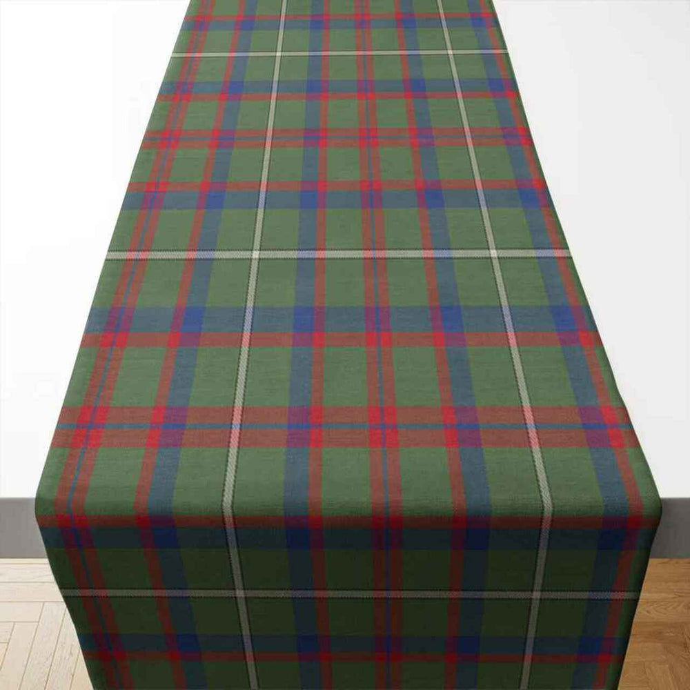 Clan Shaw Green Modern Tartan Table Runner Cotton WR74 Shaw Green Modern Tartan Tartan Table Runner