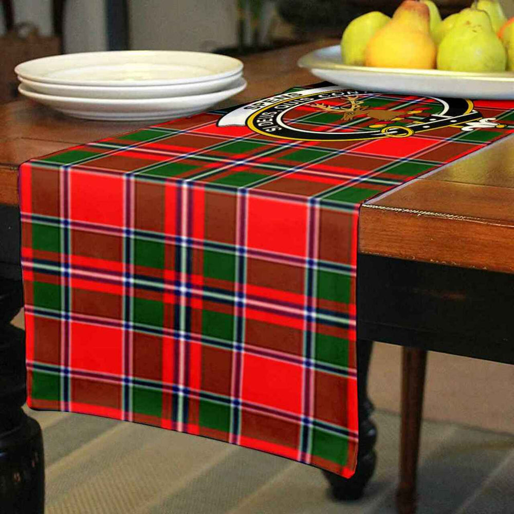 Clan Spens (or Spence) Tartan Crest Table Runner Cotton XN78 Spens (or Spence) Tartan Tartan Table Runner