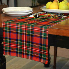 Clan Stewart (High Stewards) Tartan Crest Table Runner Cotton BN83 Stewart (High Stewards) Tartan Tartan Table Runner