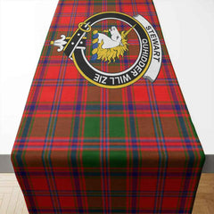 Clan Stewart (of Appin) Tartan Crest Table Runner Cotton TV29 Stewart (of Appin) Tartan Tartan Table Runner