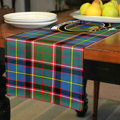 Clan Stirling (of Cadder-Present Chief) Tartan Crest Table Runner Cotton EB76 Stirling (of Cadder-Present Chief) Tartan Tartan Table Runner