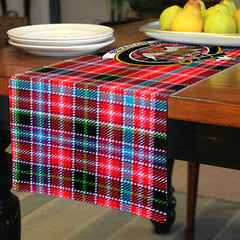 Clan Straiton Tartan Crest Table Runner Cotton SV99 Straiton Tartan Tartan Table Runner