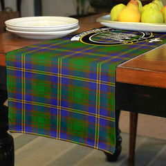 Clan Strange (or Strang) Tartan Crest Table Runner Cotton LF45 Strange (or Strang) Tartan Tartan Table Runner