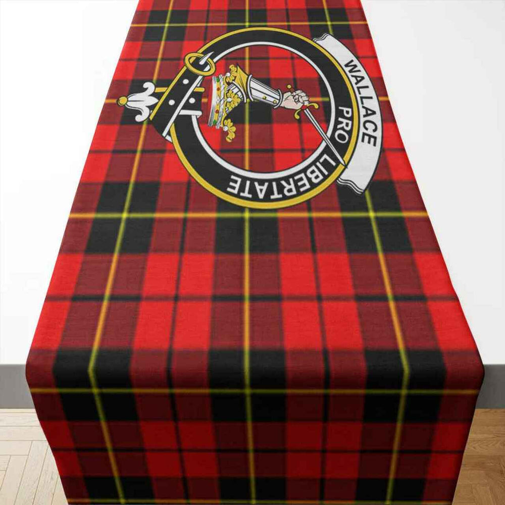 Clan Wallace Tartan Crest Table Runner Cotton FK25 Wallace Tartan Tartan Table Runner