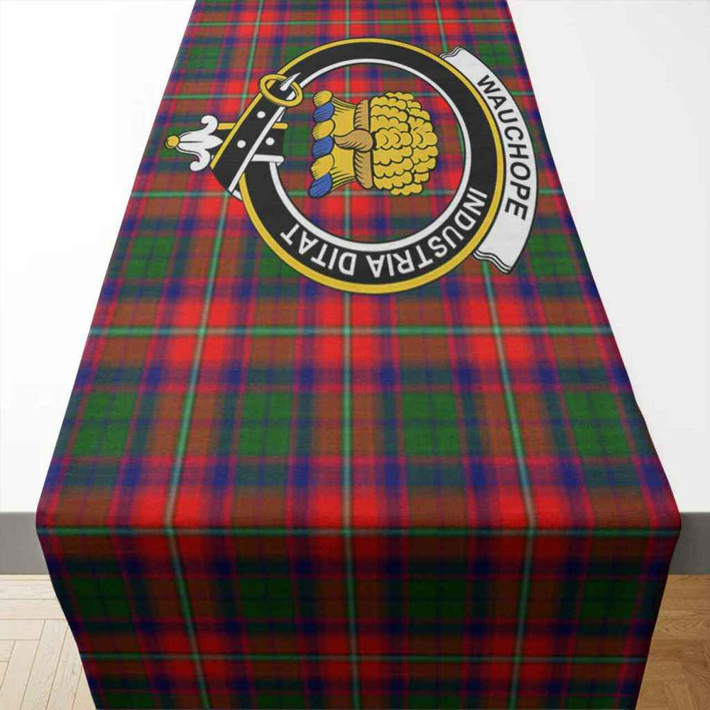 Clan Wauchope (or Waugh) Tartan Crest Table Runner Cotton GQ16 Wauchope (or Waugh) Tartan Tartan Table Runner