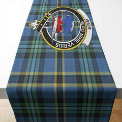Clan Weir Tartan Crest Table Runner Cotton IN28 Weir Tartan Tartan Table Runner