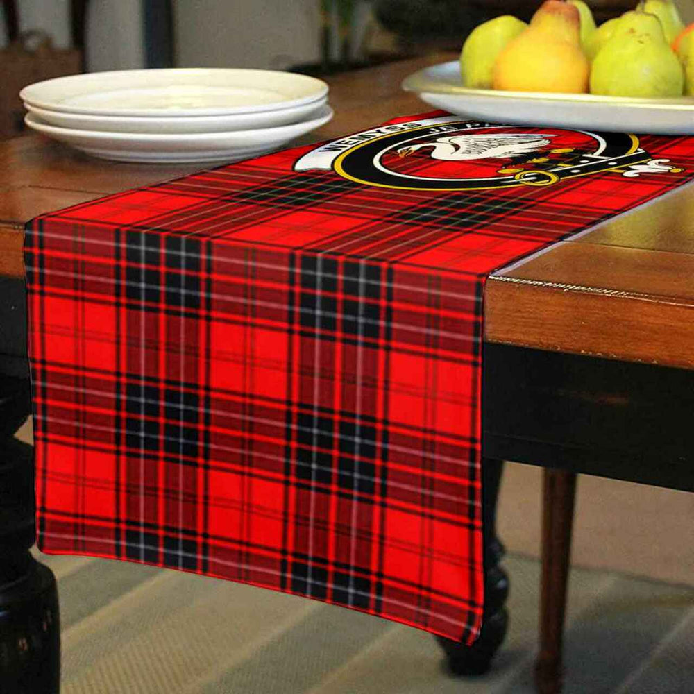 Clan Wemyss Tartan Crest Table Runner Cotton CZ94 Wemyss Tartan Tartan Table Runner