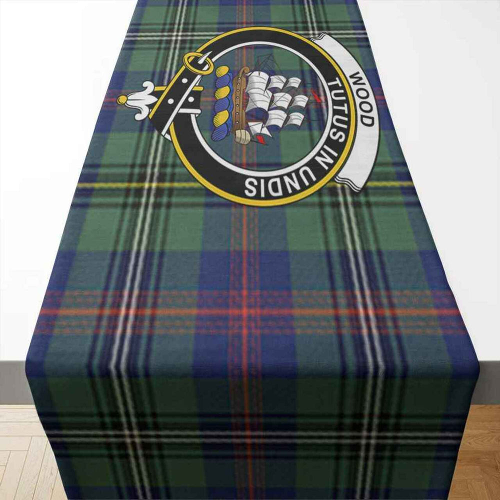 Clan Wood Tartan Crest Table Runner Cotton NA99 Wood Tartan Tartan Table Runner