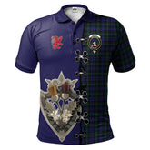 Clan Sempill Tartan Polo Shirt - Lion Rampant And Celtic Thistle Style GE21 Sempill Tartan Tartan Polo