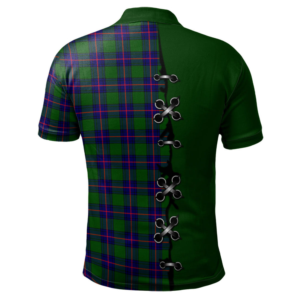 Clan Shaw Modern Tartan Polo Shirt - Lion Rampant And Celtic Thistle Style GB86 Shaw Modern Tartan Tartan Polo