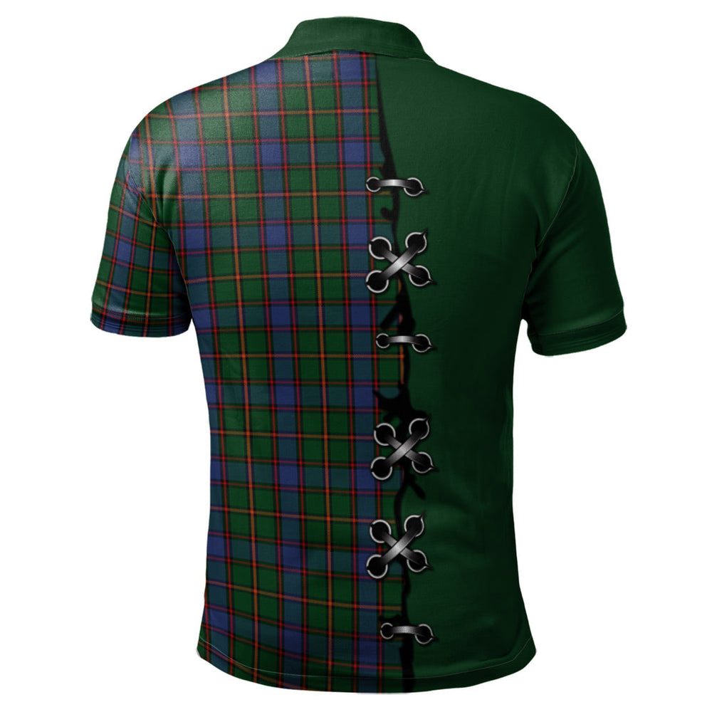 Clan Skene Tartan Polo Shirt - Lion Rampant And Celtic Thistle Style EV26 Skene Tartan Tartan Polo
