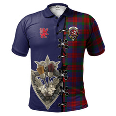 Clan Skene of Cromar Tartan Polo Shirt - Lion Rampant And Celtic Thistle Style TO61 Skene of Cromar Tartan Tartan Polo