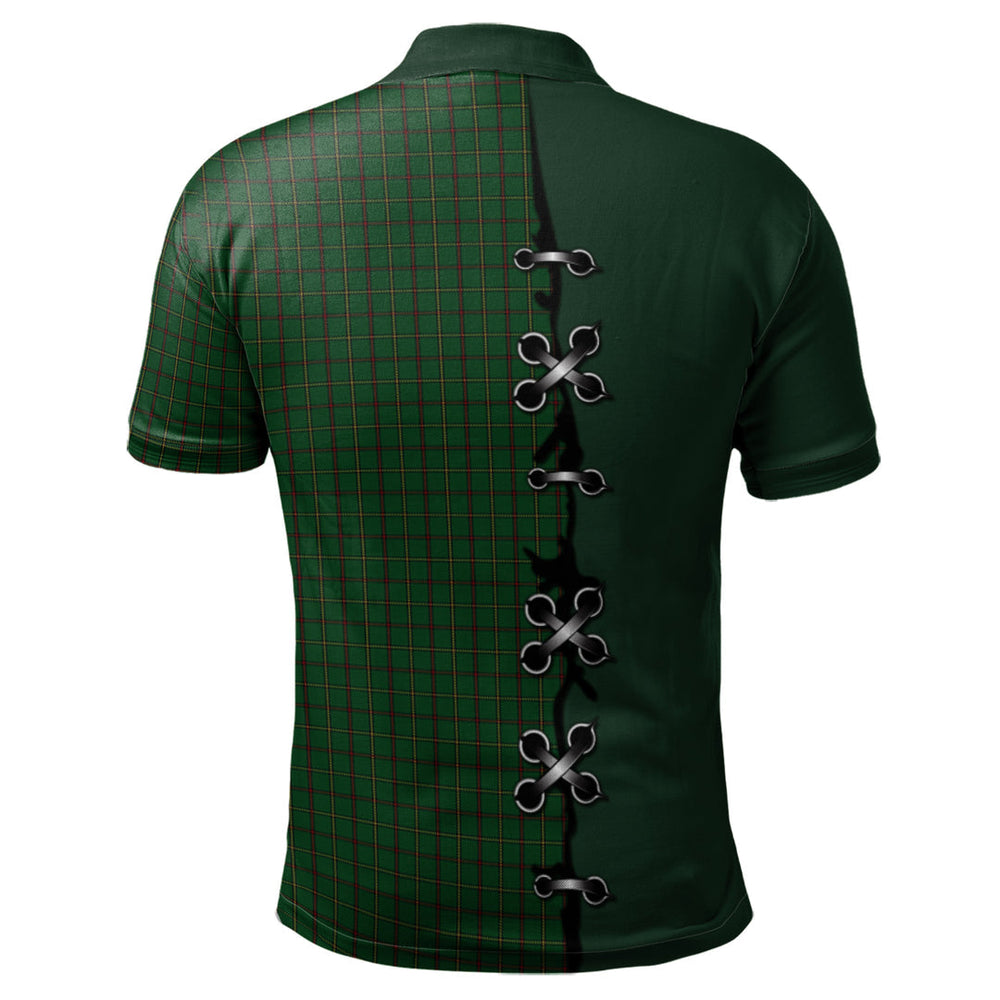 Clan Skene or Tribe of Mar Tartan Polo Shirt - Lion Rampant And Celtic Thistle Style DG37 Skene or Tribe of Mar Tartan Tartan Polo