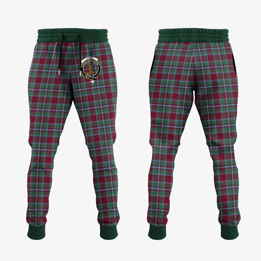 Clan Spens (Spence) Tartan Crest Jogger Sweatpants OR58 Clan Spens Tartan Today