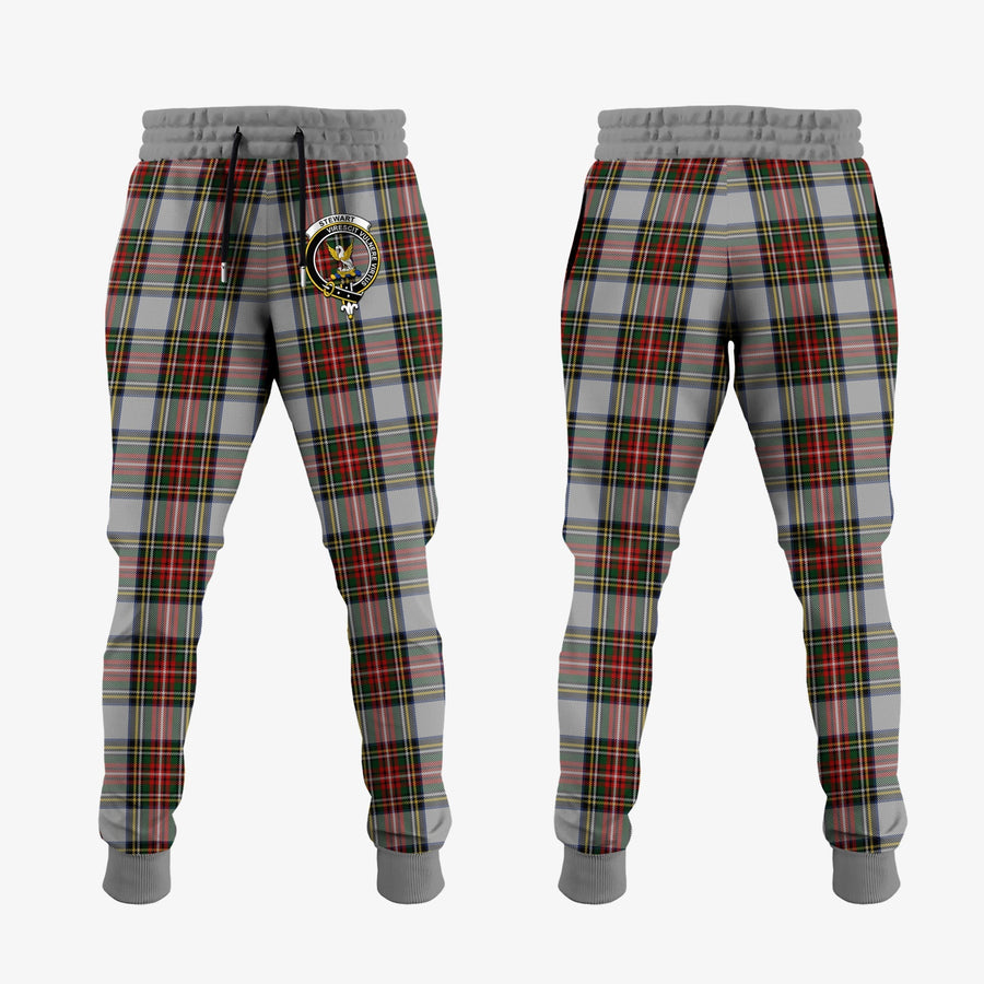Clan Stewart Dress Tartan Crest Jogger Sweatpants