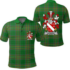 Clan Howard National Tartan Coat Of Arms Polo Shirt UH71 Howard National Tartan Coat Of Arms Tartan Polo