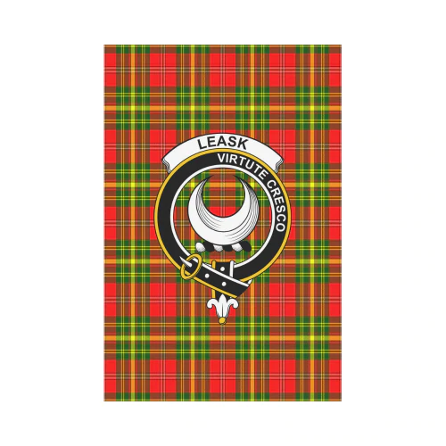 Clan Leask Tartan Crest Garden Flag BR50 Clan Leask Tartan Today