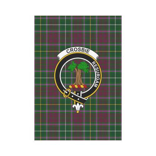 Clan Crosbie Tartan Crest Garden Flag SK27 Clan Crosbie Tartan Today